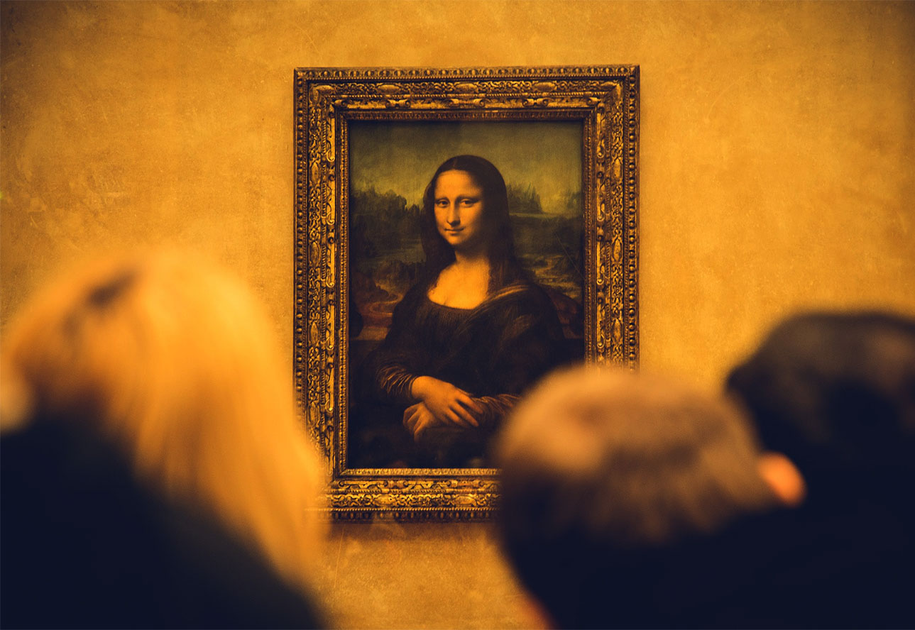 Mona Lisa no museu do Louvre