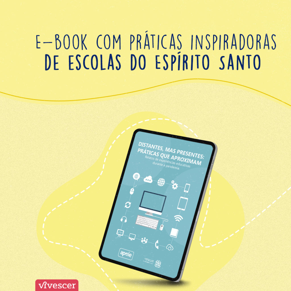 Tela de um tablet com a capa do e-book 